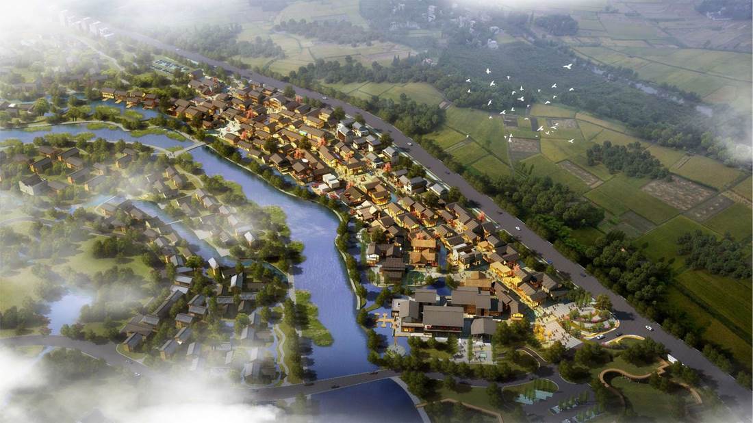 陽朔時光興坪特色小鎮建筑設計