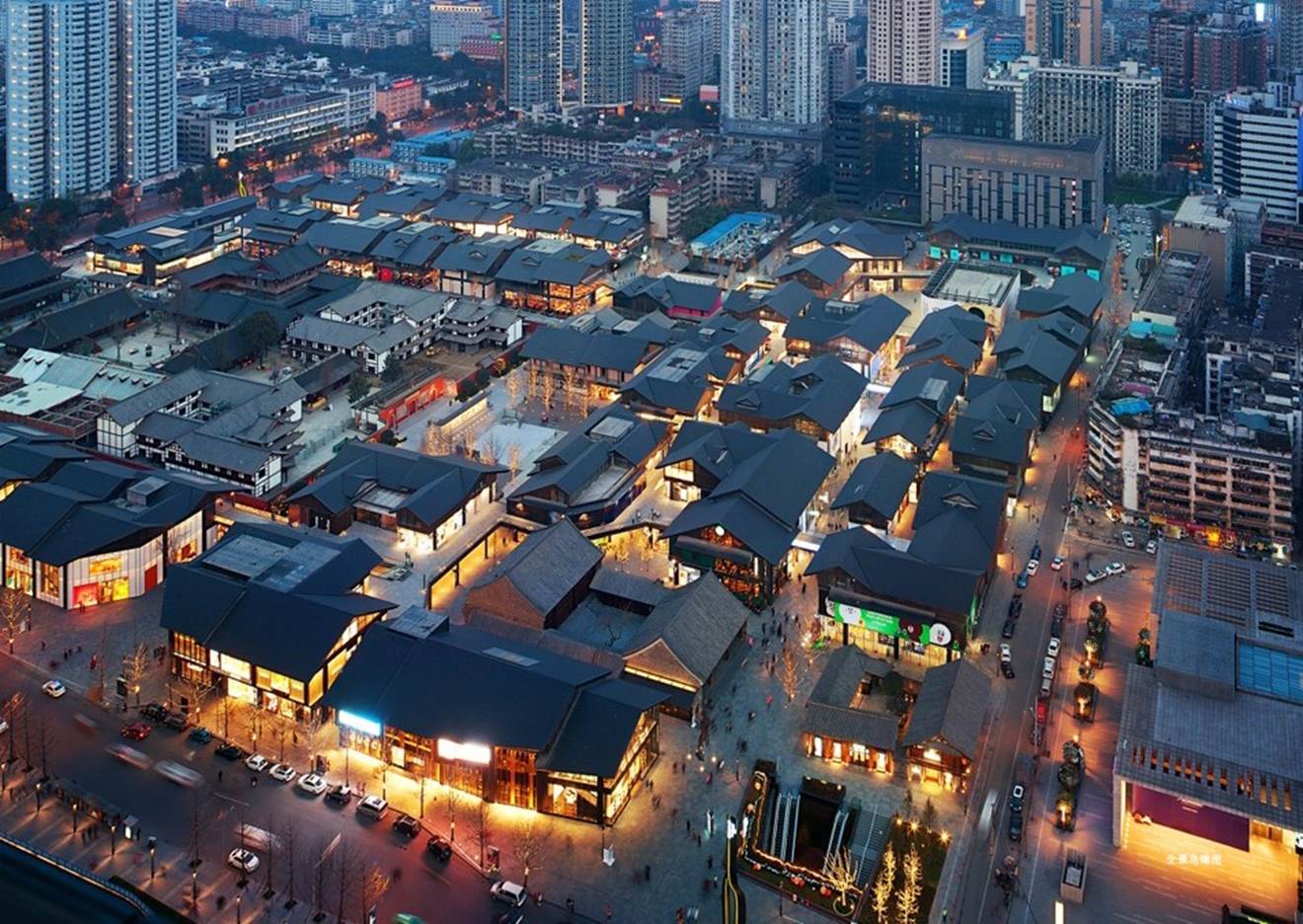 成都太古里項目 背靠大慈寺歷史街區景觀建筑設計