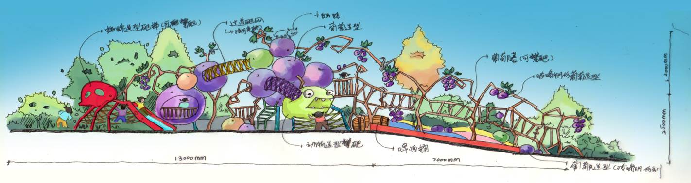 西安張裕鮮食葡萄園兒童主題樂園景觀設計